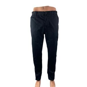 Industrie Men's Black Chino Khaki Straight Tapered Trousers Dress Pants Size 36